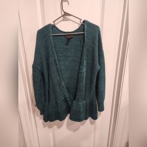 Absolutely Creative Worldwide Teal Knit Cardigan